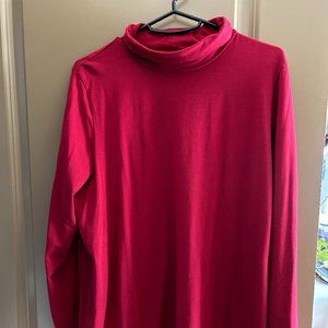 Red J. Jill Luxe Supima Shirttail Turtleneck Tunic